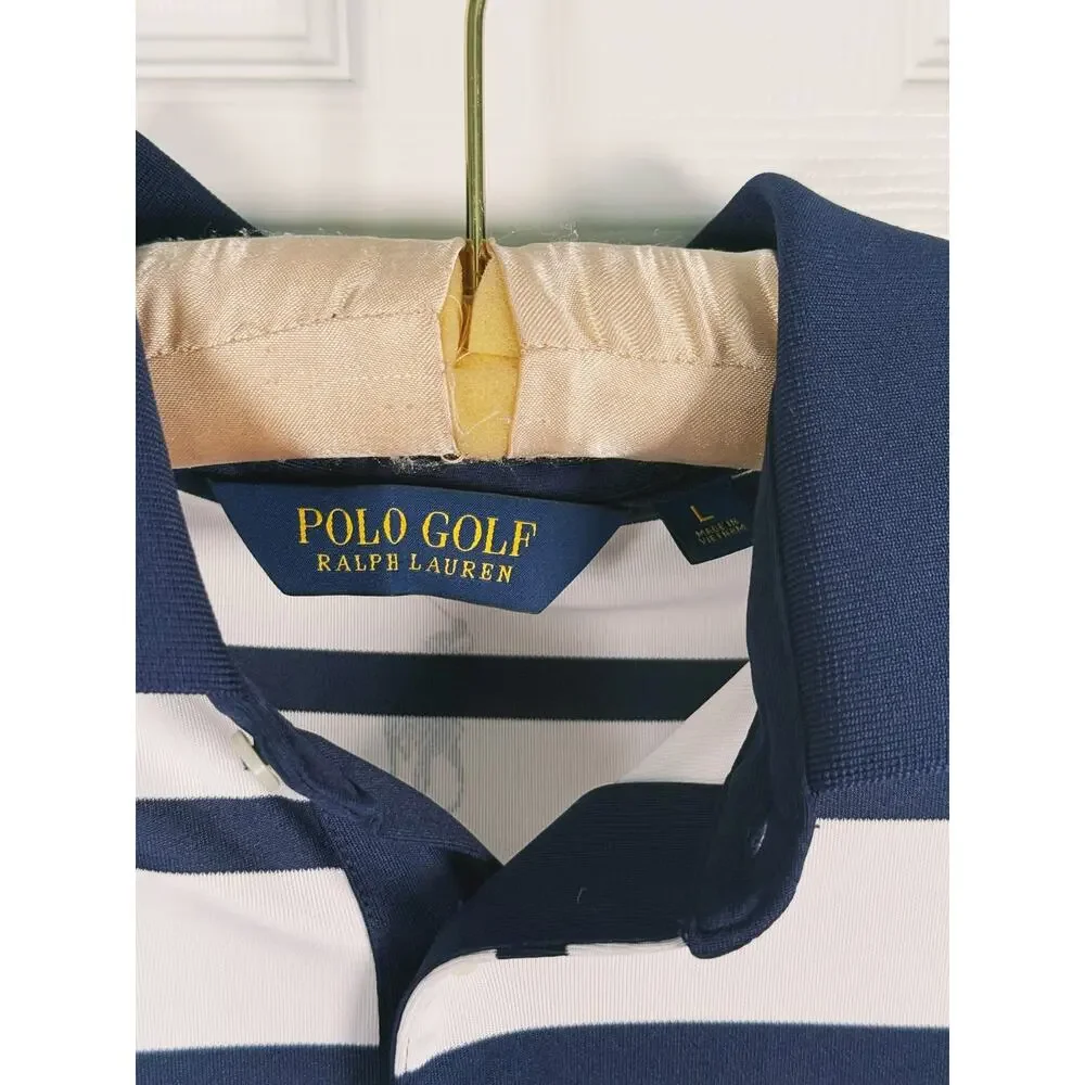 Ralph Lauren Mens Golf Polo Shirt Ryder Cup 2016 Hazeltine Size Large PGA Stripe